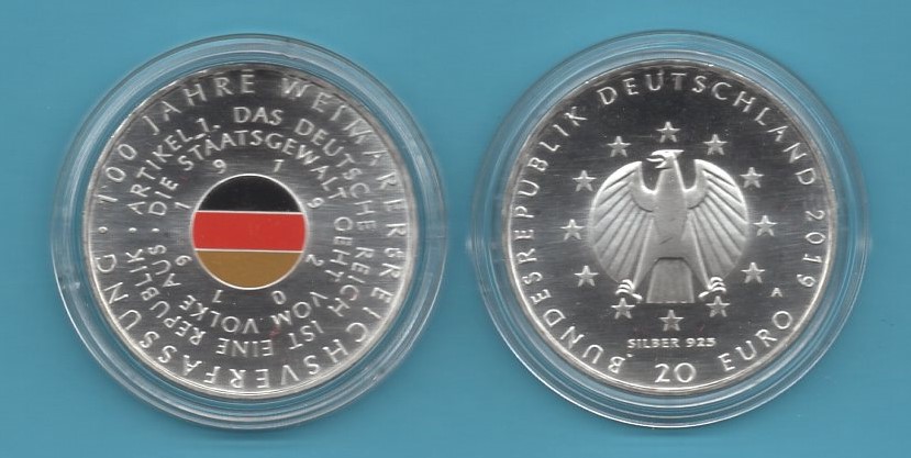 2019-04-20€-925er Silber- Weimarer Verfassung